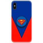 Superman Logo on Cape Slim Case Back Cover with Pop Grip