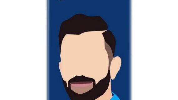 Virat Kohli illustration Art Slim Case Back Cover