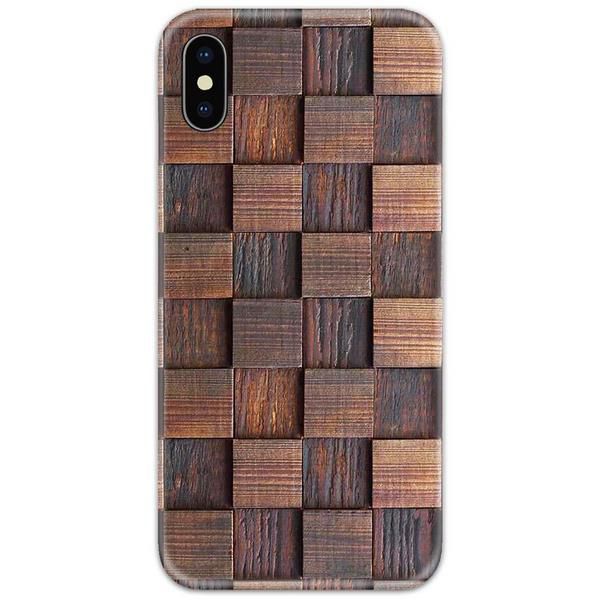 Wooden Cubes Pattern Slim Case Back Cover