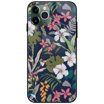 Hawaiian Hibiscus Floral Pattern Glass Case Back Cover