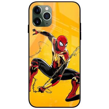 Amazing Spiderman web jump Glass Case Back Cover