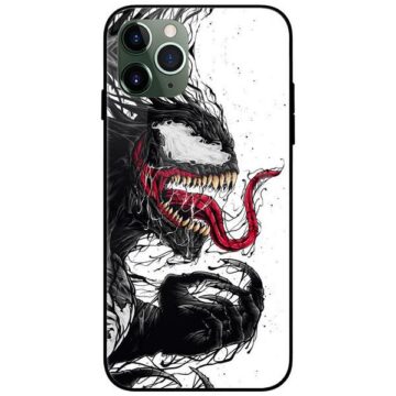 Venom side face Glass Case Back Cover