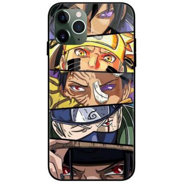 Naruto Characters Eyes Glass Case Back Cover