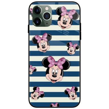 Minnie Mouse Faces Glass Case Back Cover