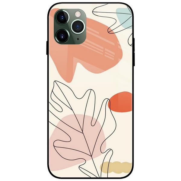 Flowers Abstract Art Glass Case Back Cover