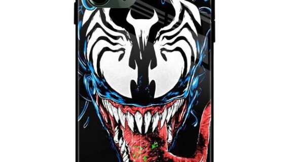 Venom Spider Eyes Glass Case Back Cover