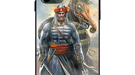 Maharana Pratap Glass Case Back Cover