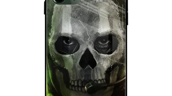 Ghost Mask Call of Duty Glass Case Back Cover