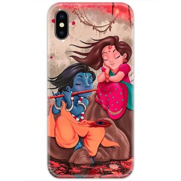 Cute Radha Krishna in Vrindavan Slim Case Back Cover