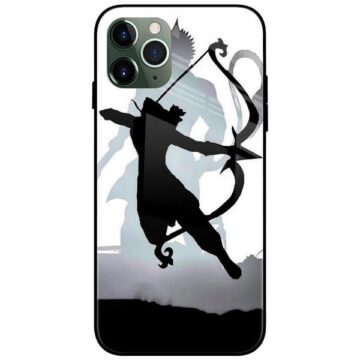 Hanuman in Shree Ram Background Glass Case Back Cover