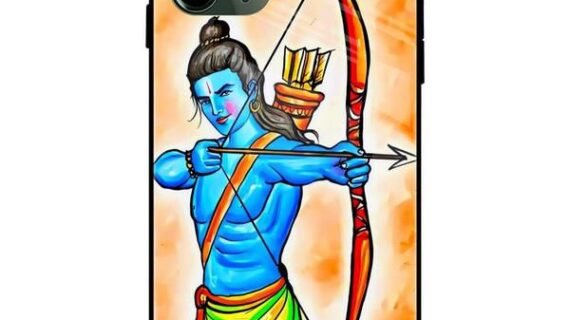 Shree Ram the Warrior Glass Case Back Cover