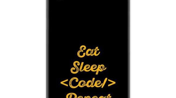 Eat Sleep Code Repeat Slim Case Back Cover