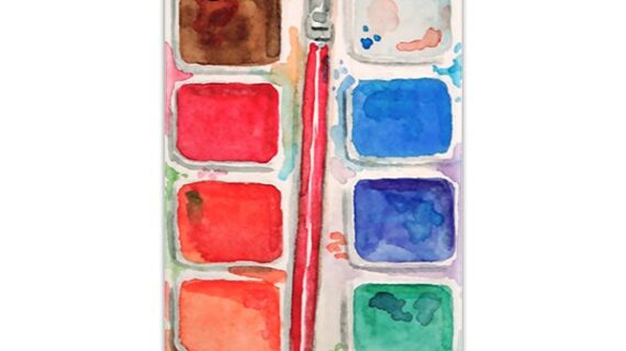 Watercolor Palette Slim Case Back Cover