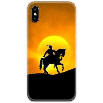 Shivaji On Horse Slim Case Back Cover