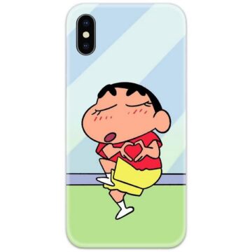 Shinchan Hand Heart Slim Case Back Cover