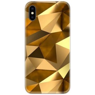 Golden Geometric Slim Case Back Cover