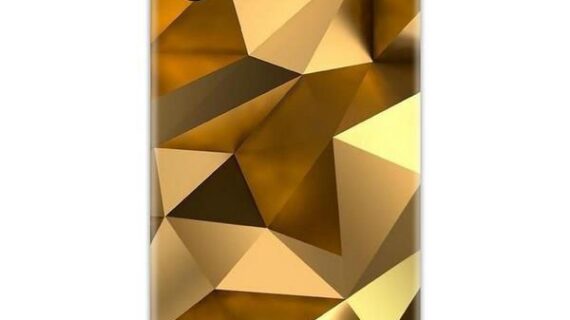 Golden Geometric Slim Case Back Cover