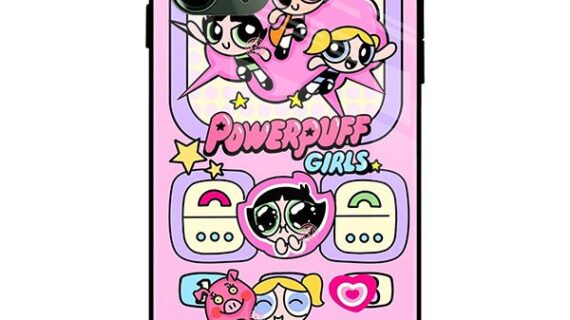 Power Puff Girls Mobile Phone Glass Case Back Cover