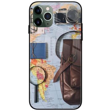 Travel Things Glass Case Back Cover