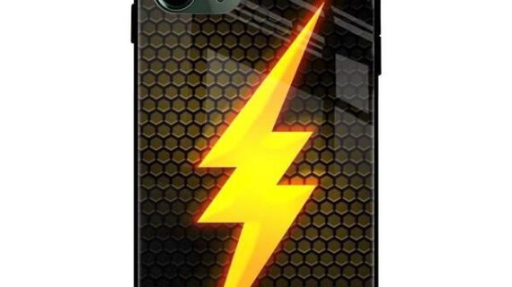 Flash Big Logo Glass Case Back Cover