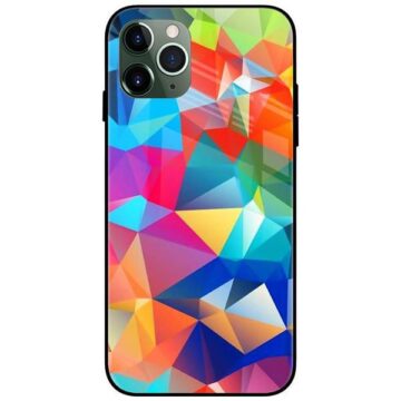 Colorful Geometric Glass Case Back Cover