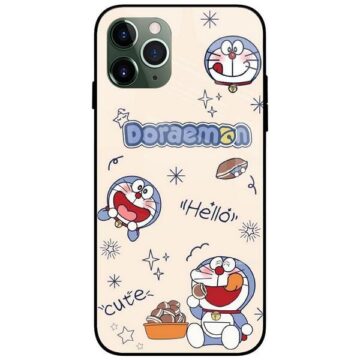 Doraemon Hello Cute Glass Case Back Cover