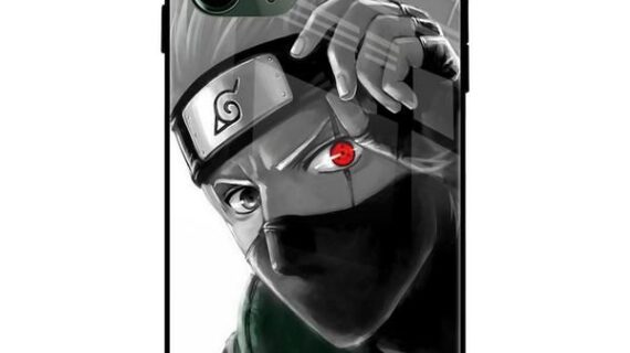 Hatake Kakashi Red Eyes Glass Case Back Cover