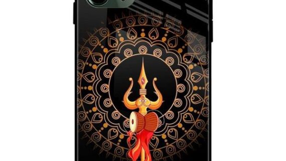 Shiva Trishul Glass Case Back Cover