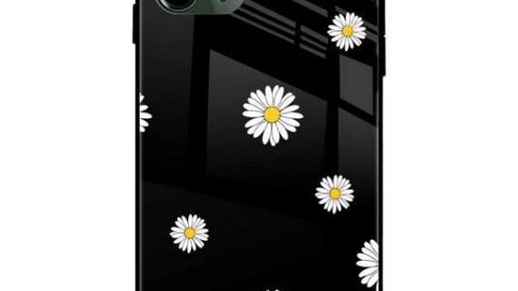 Daisy Flowers Glass Case Back Cover