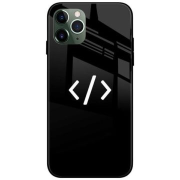 Coder Logo Glass Case Back Cover