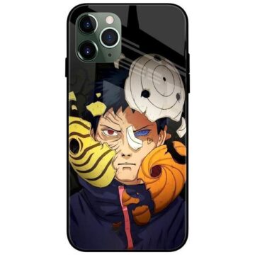 Obito Uchiha Naruto Broken Mask Glass Case Back Cover