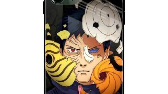 Obito Uchiha Naruto Broken Mask Glass Case Back Cover