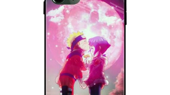 Naruto Loves The Moon Glass Case Back Cover