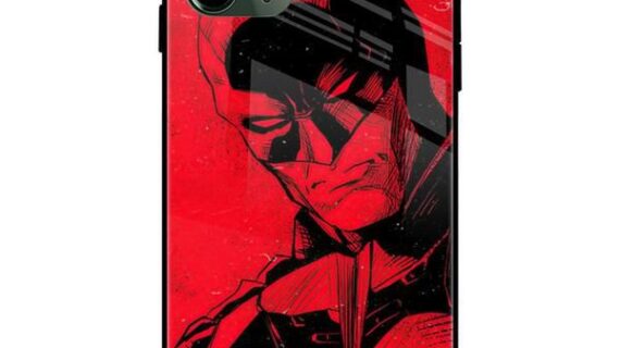 Batman Noir Red Glass Case Back Cover