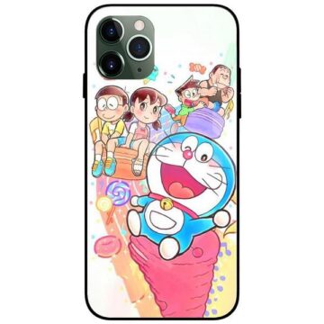 DoraeMon Friends Glass Case Back Cover