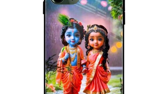 Radha Krishna Baby Cute Glass Case Back Cover