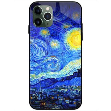 Night Art Glass Case Back Cover