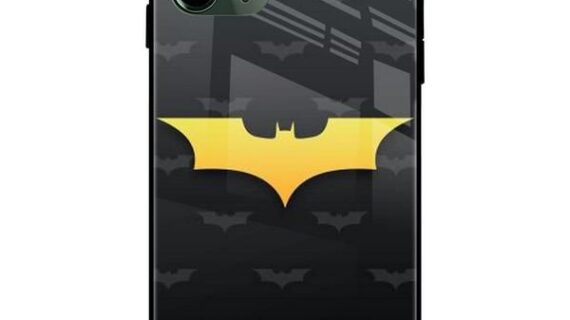 Batman Yellow Logo Glass Case Back Cover