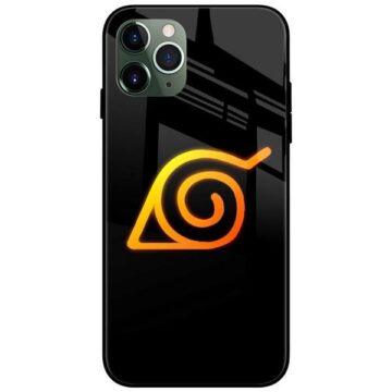 Naruto Konohagakure logo Glass Case Back Cover