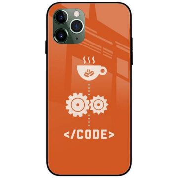 Coffee Makes Code Work Glass Case Back Cover