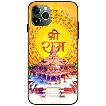 Shree Ram Ayodhya Temple Glass Case Back Cover