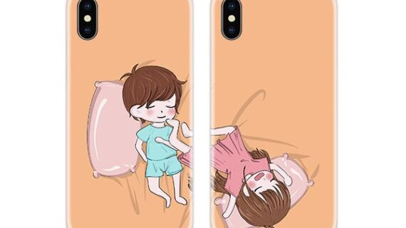 Cross Sleeping Couple Case Back Covers