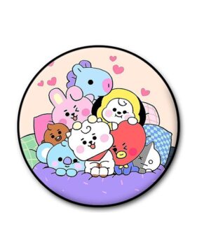 Bts Characters On A Sleeping Bed Popgrip