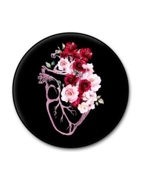Pink Flower Heart Popgrip