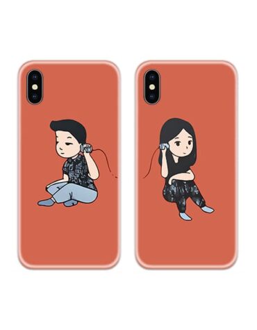 SS-MR-CC-DN-0324 Love Knows No Distance Couple Case Back Covers