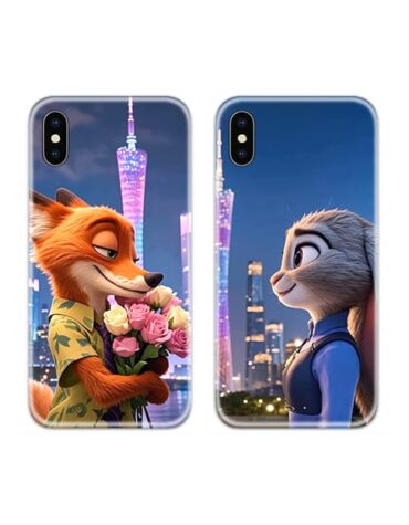 SS-MR-CC-DN-0326 Nick meets Judy Couple Case Back Covers