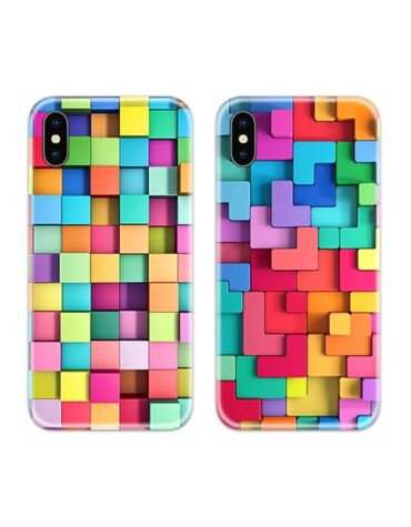 SS-MR-CC-DN-0330 Abstract Modern 3D Couple Case Back Covers