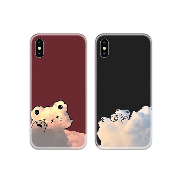 Looking at Sky Couple Case Back Covers