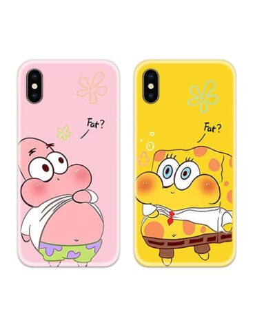 SS-MR-CC-DN-0337 SpongeBob Patrick Fat Couple Case Back Covers