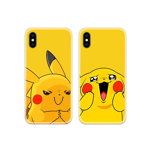 Pikachu Emotion Couple Case Back Covers